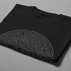 Maze Graphic Design Jade Holing Men's Tee - black - folded short