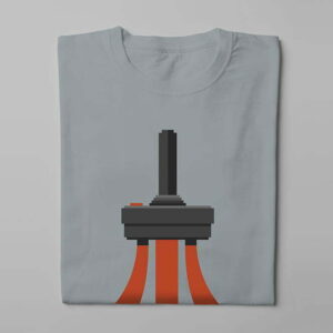 Atari Gaming Graphic Design Jade Holing Men's Tee - steel - folded long