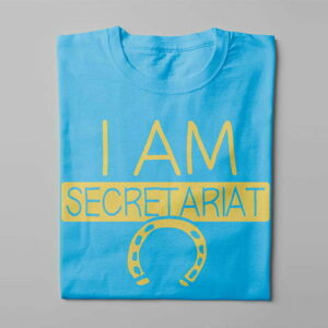 Piercing Blue I Am Secretariat Men's Graphic T-shirt - sky blue - folded long