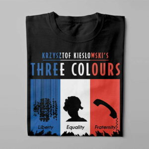 Piercing Blue Three Colours Men's Graphic T-shirt - black - folded long