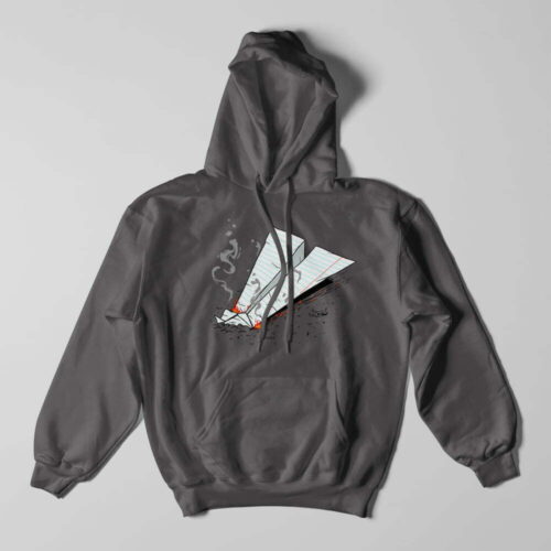 Crash Gamma Ray Graphic Unisex Charcoal Hoodie