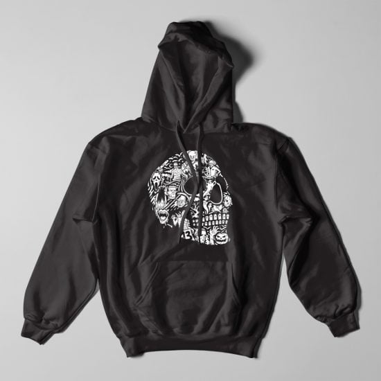 Horrorween Gamma Ray Graphic Unisex Black Hoodie