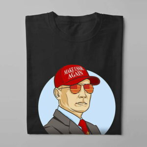 Vladimir Putin Ukraine War Parody Graphic T-shirt by Tshirt Terrorist - men's - black - folded long