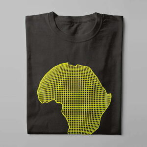 Africa 3D Graphic Men's Tee - black - folded long