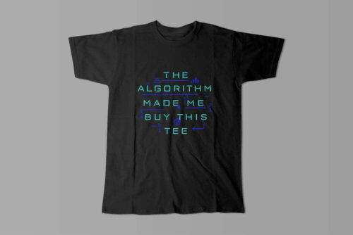 Algorithm Funny Slogan Made You Look Men's Tee - black