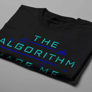 Algorithm Funny Slogan Made You Look Men's Tee - black - folded short