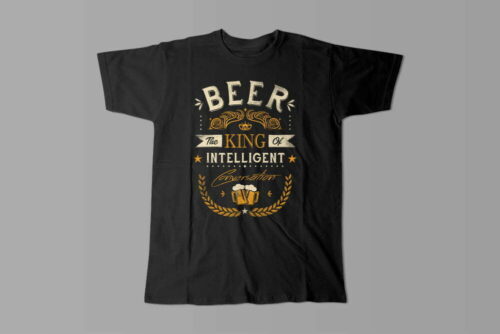 Beer Funny Gamma-Ray Graphic Design Men's Tee - black