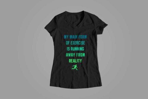 Exercise Funny Slogan Made You Look Ladies' Tee - black