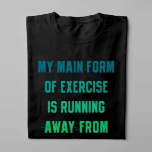 Exercise Funny Slogan Made You Look Men's Tee - black - folded long