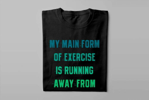 Exercise Funny Slogan Made You Look Men's Tee - black - folded long