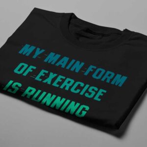 Exercise Funny Slogan Made You Look Men's Tee - black - folded short