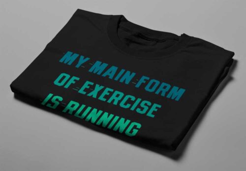 Exercise Funny Slogan Made You Look Men's Tee - black - folded short