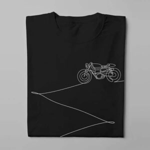 Follow The Flow Ronin Motorcycle Graphic Men's T-shirt - black - folded long