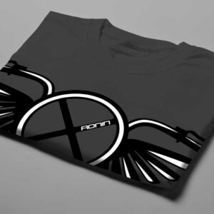 Wings Ronin Motorcycle Graphic Men's T-shirt - charcoal - folded short