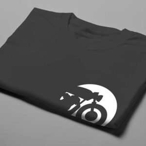 Pocket Rocket Ronin Motorcycle Graphic Men's T-shirt - charcoal - folded short