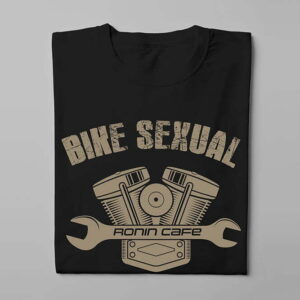 Bike Sexual Ronin Motorcycle Graphic Men's T-shirt - black - folded long