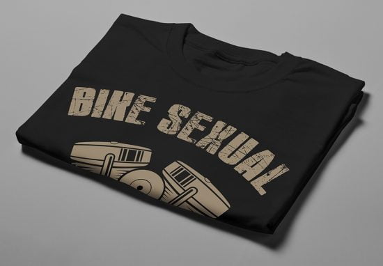 Bike Sexual Ronin Motorcycle Graphic Men's T-shirt - black - folded short