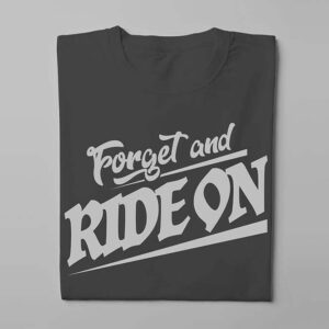 Forget And Ride On Ronin Motorcycle Graphic Men's T-shirt - black - folded long