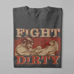 Fight Dirty Synth-Noir Luke Molver Men's T-shirt - charcoal - folded long