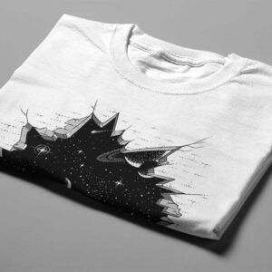 Breakthrough Space Gamma-Ray Graphic Design Men's Tee - white - folded short