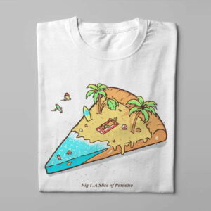 Slice Of Paradise Gamma-Ray Graphic Design Men's Tee - white - folded long