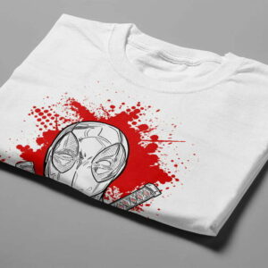 Deadpool Munky Design Graphic Men's Tee - white - folded short