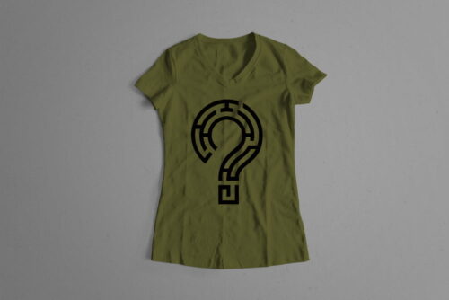 Mystery T-shirt Tshirt Terrorist - a cool, funny, mystery graphic tee - ladies' olive