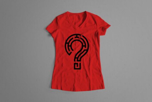 Mystery T-shirt Tshirt Terrorist - a cool, funny, mystery graphic tee - ladies' red