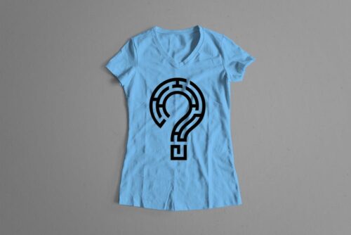 Mystery T-shirt Tshirt Terrorist - a cool, funny, mystery graphic tee - ladies' sky