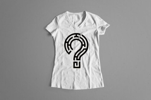 Mystery T-shirt Tshirt Terrorist - a cool, funny, mystery graphic tee - ladies' white