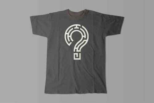 Mystery T-shirt Tshirt Terrorist - a cool, funny, mystery graphic tee - men's charcoal