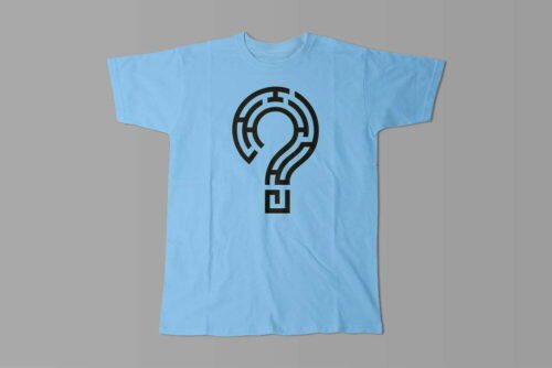 Mystery T-shirt Tshirt Terrorist - a cool, funny, mystery graphic tee - men's sky