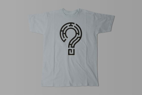 Mystery T-shirt Tshirt Terrorist - a cool, funny, mystery graphic tee - men's steel