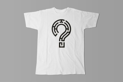 Mystery T-shirt Tshirt Terrorist - a cool, funny, mystery graphic tee - men's white