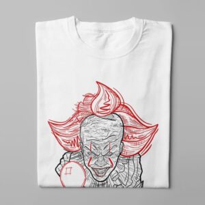 Pennywise Stephen King Parody Munky Graphic Men's Tee - white - folded long