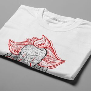 Pennywise Stephen King Parody Munky Design Graphic Men's Tee - white - folded short