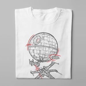 Rebel Alliance Star Wars Parody Munky Design Graphic Men's Tee - white - folded long