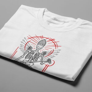 Tarot Munky Design Graphic Men's Tee - white - folded short