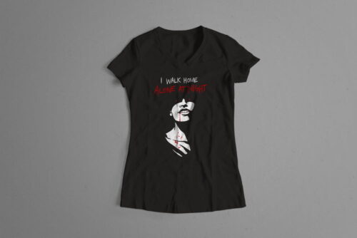 A Girl Walks Home Alone At Night Horror - Halloween Fan Art Luke Molver Ladies' T-shirt - black