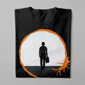 Arrival Movie Piercing Blue Men's Graphic T-shirt - black - folded long