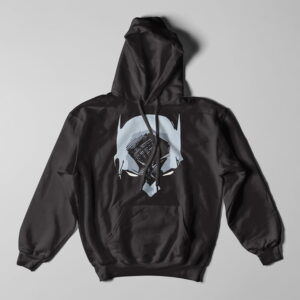 Batman Cowl Piercing Blue Unisex Graphic Hoodie - black