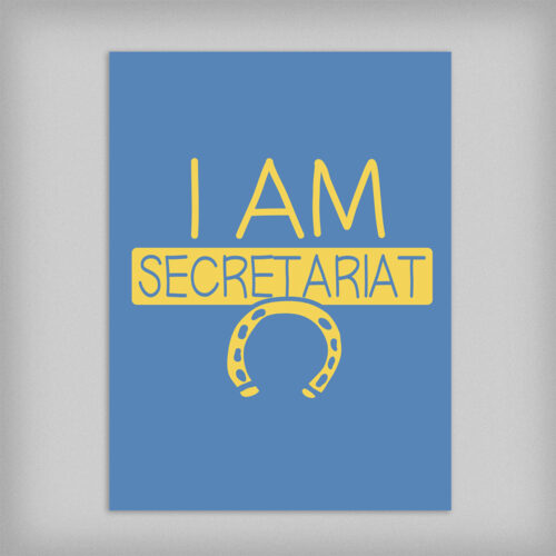 Secretariat Bojack Horseman Fan Art Piercing Blue Graphic Design Poster Wall Art - no border - straight