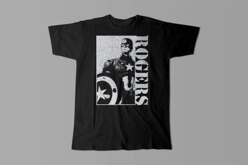 Marvel Captain Rogers Piercing Blue Men's Graphic T-shirt - black