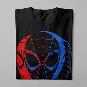 Spider-Verse Trio Piercing Blue Men's Graphic T-shirt - black - folded long