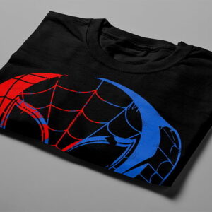 Spider-Verse Trio Piercing Blue Men's Graphic T-shirt - black - folded short