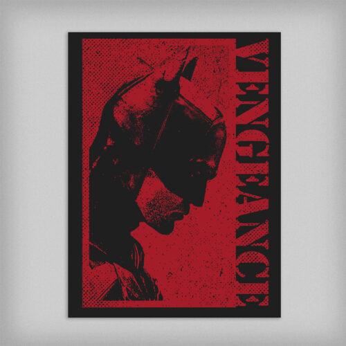 Batman Vengeance Dark Piercing Blue Graphic Poster Wall Art - no border - straight