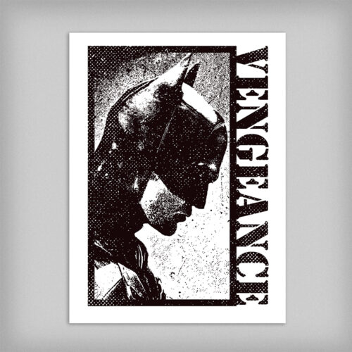 Batman Vengeance Light Piercing Blue Graphic Poster Wall Art - no border - straight