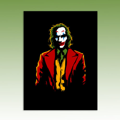 The Joker Superhero Fan Art Luke Molver Graphic Design Poster Wall Art - no border - straight