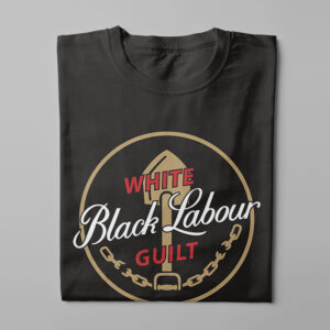 Black Labour Black Label Political Satire Laugh it Off Men's T-shirt - black - folded straight