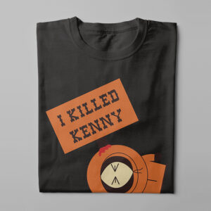 I Killed Kenny South Park Parody Men's Tshirt Terrorist Tee - black - folded straight